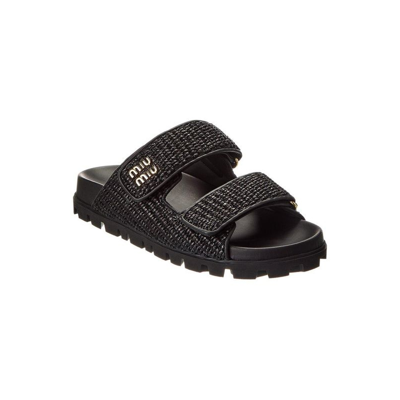 Miu Velcro Sandals Women's Braided Design High Version